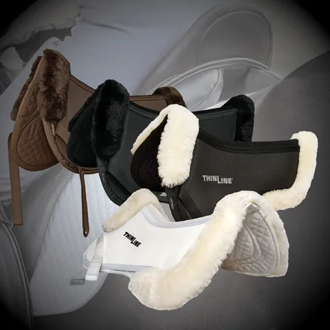 Trifecta Cotton Half Pad with Sheepskin Trim