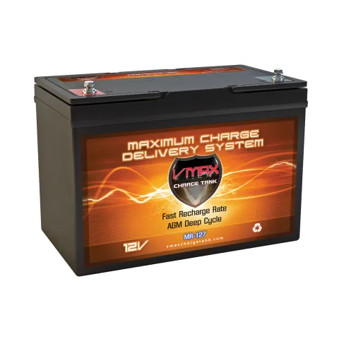 VMAXTANKS MR127 12V 100Ah AGM Deep Cycle Marine Battery (Group 27)