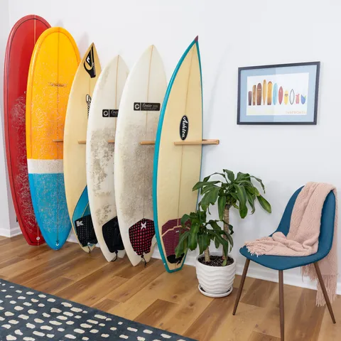 Holden Beach Surfboard Storage Vertical Wood Rack