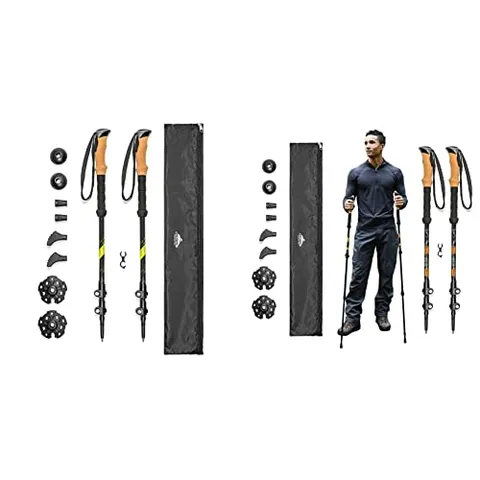 Carbon Fiber Quick Lock Trekking Poles (Cork Grip)