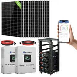 10kW Complete Off-Grid Solar Power System (13.34kWh, 4920W panels)