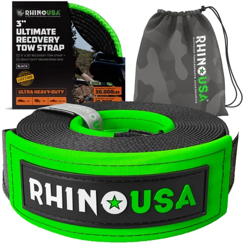 Rhino USA Recovery Tow Strap Kit (3" x 20')