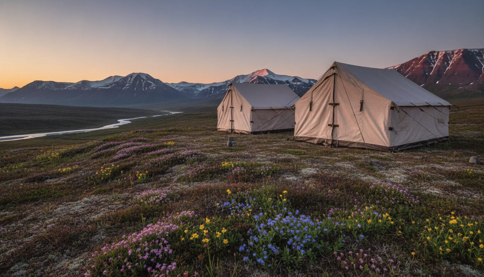 Camp on the bench at last light