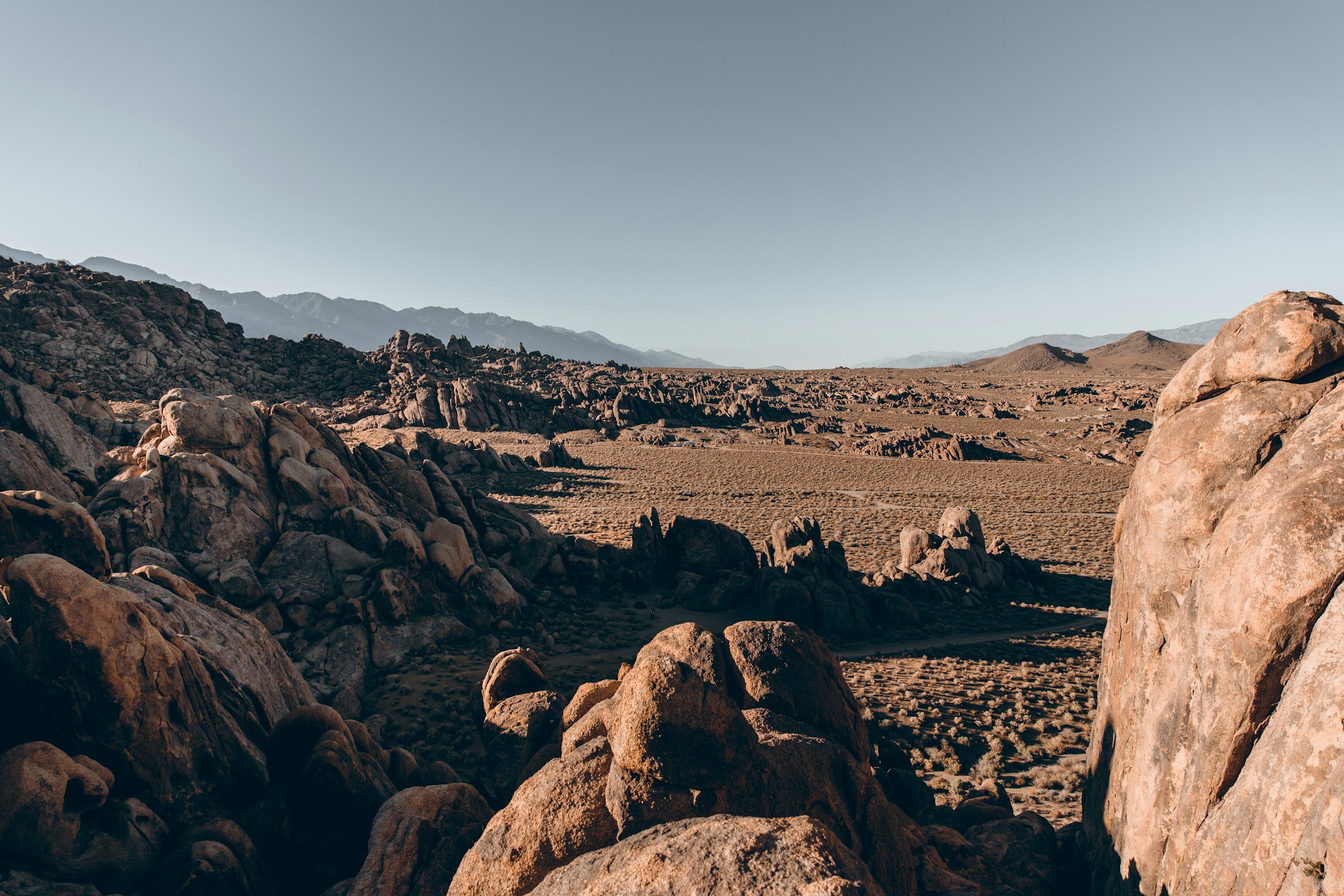 Boulders in the Tablelands at last light