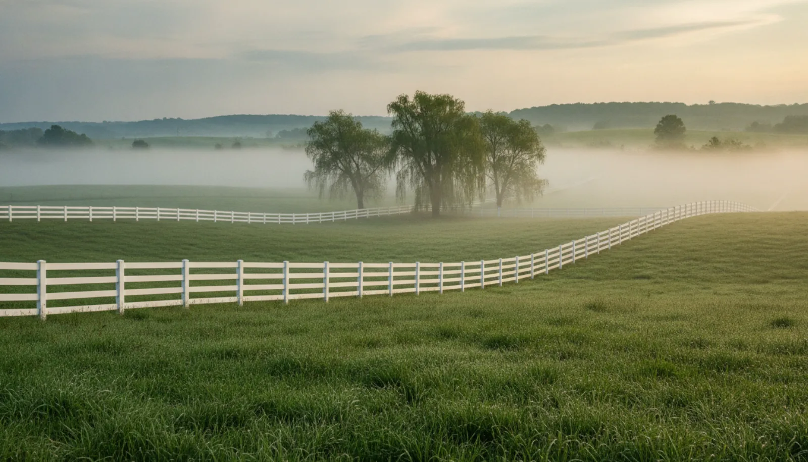 Fence line over the front pasture