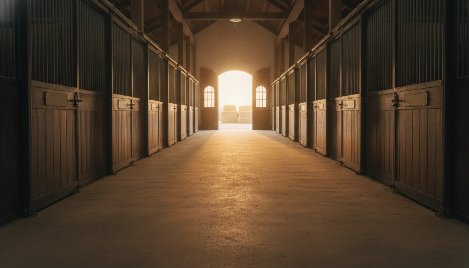 Down the barn aisle