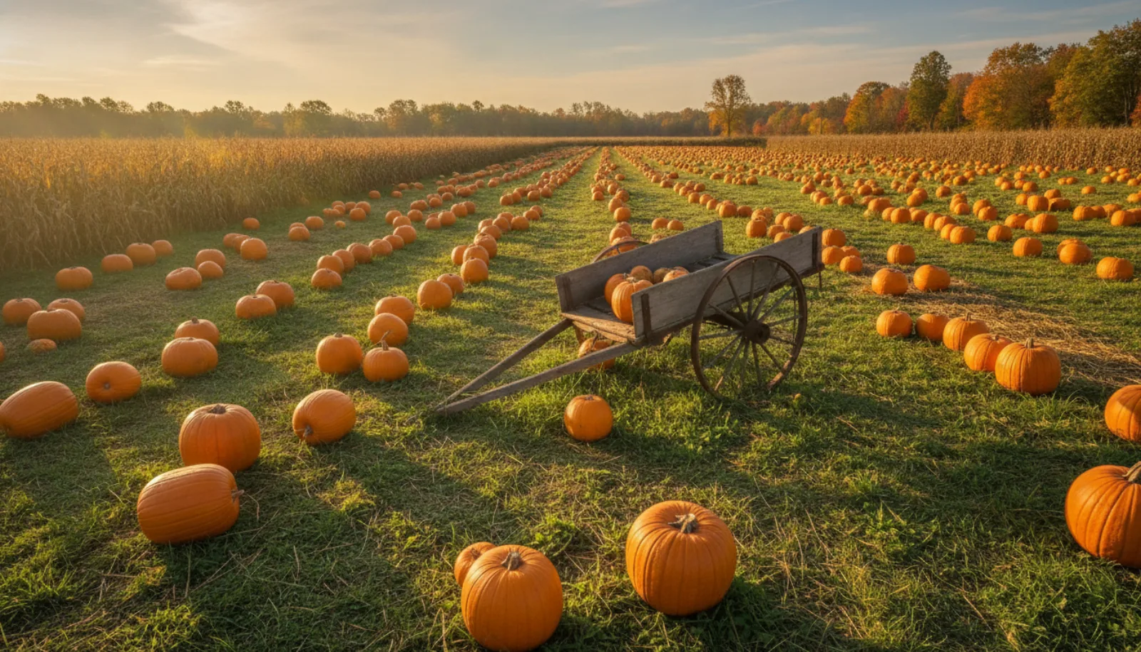 The pumpkin patch in October