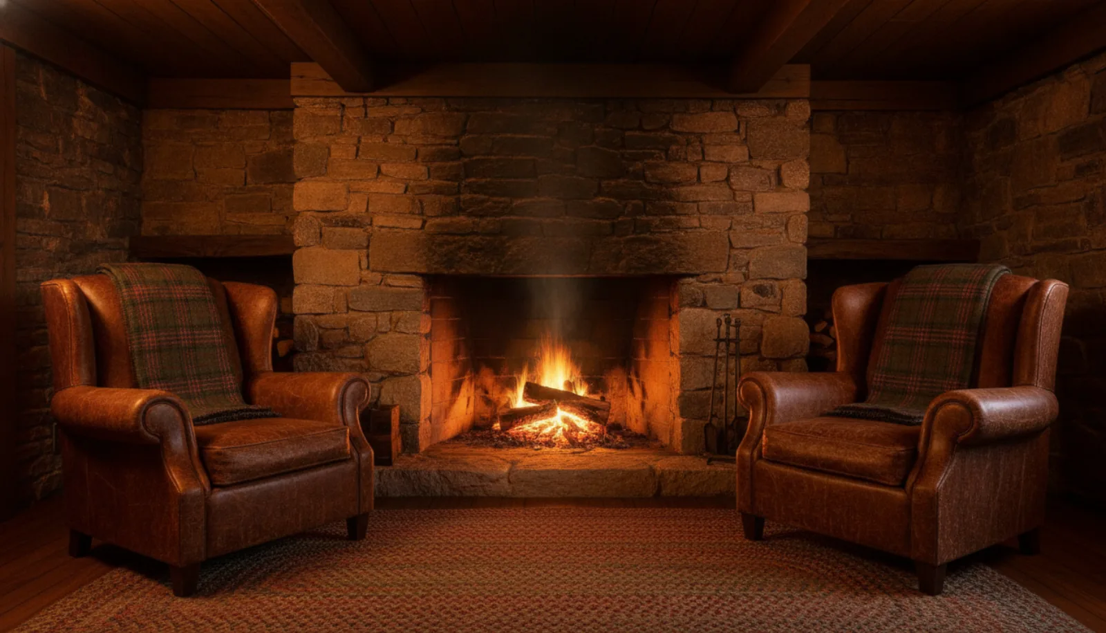 The fire in the great room