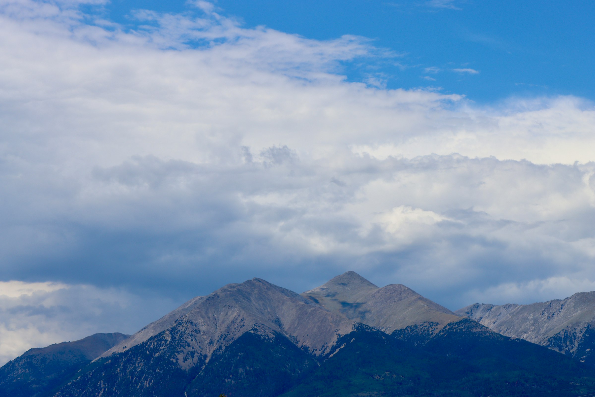 The Collegiate Peaks from the take-out road