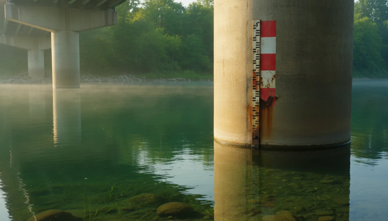 The gauge at the bridge