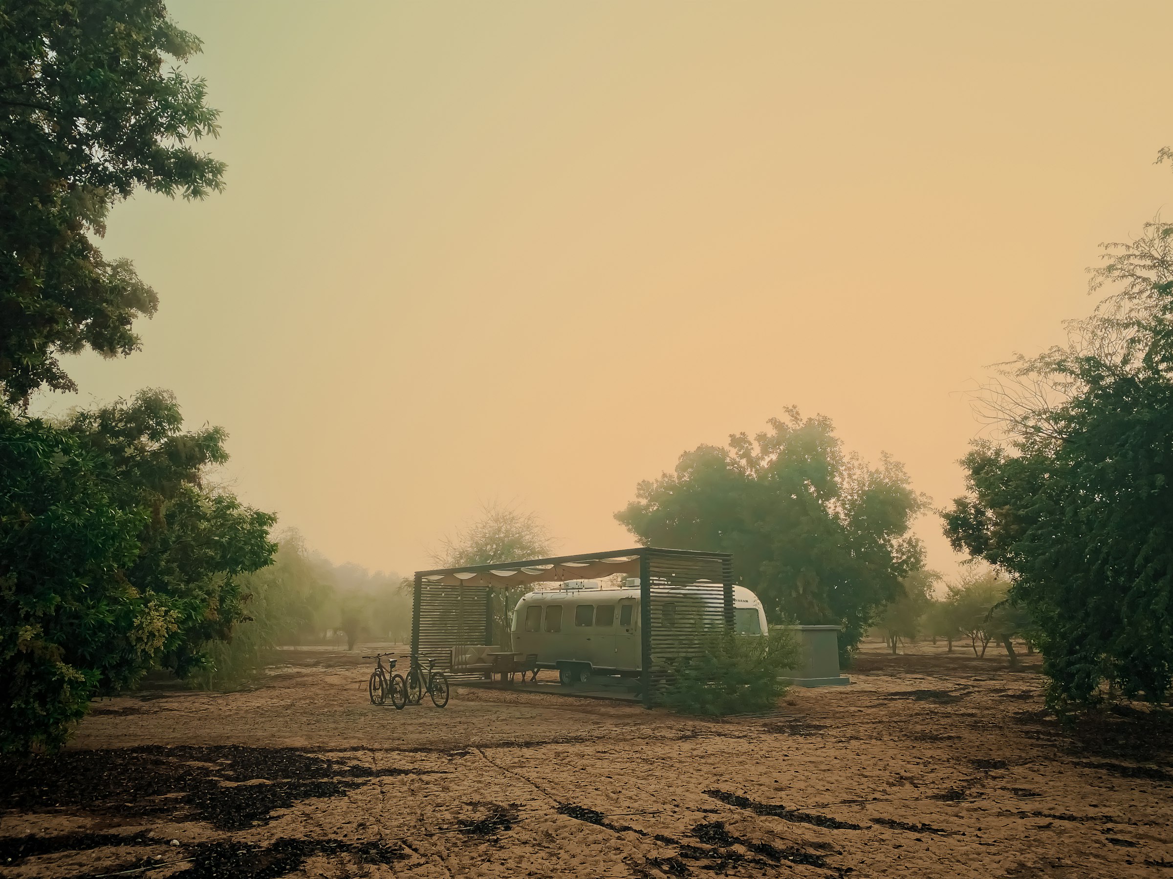 Morning haze over the back loop