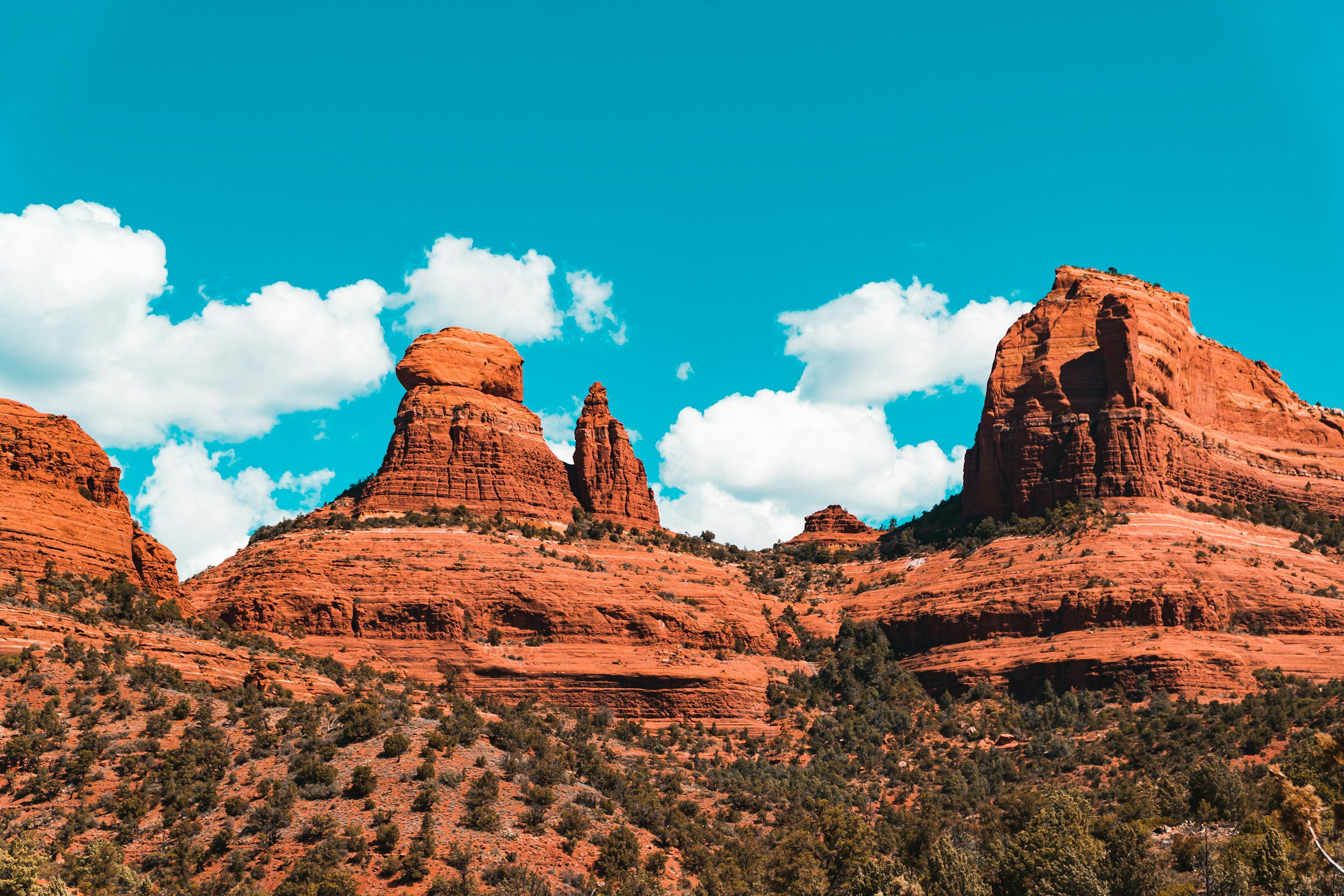 Red rock up the road toward Sedona