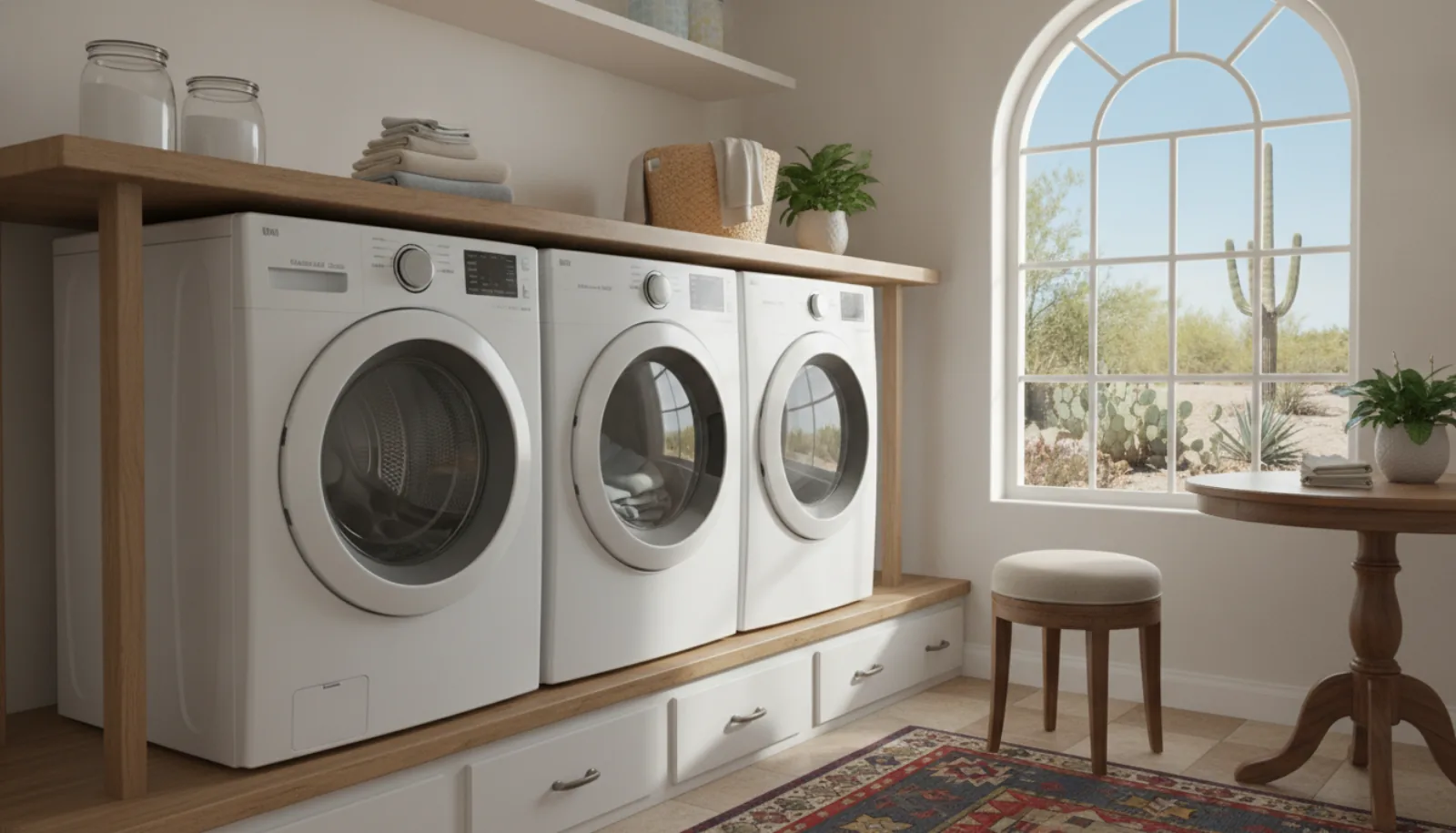 The laundry room by the office